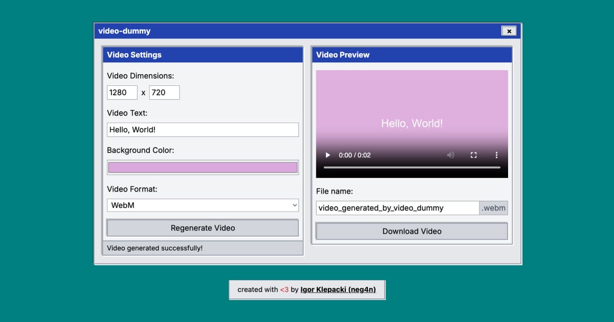 Preview of video-dummy